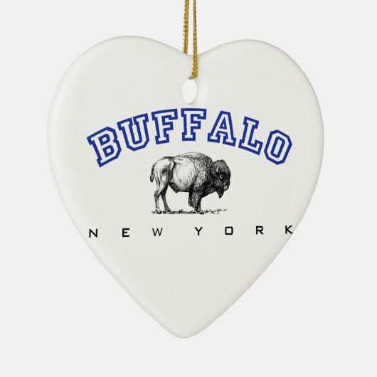 Buffalo, NY - Bison Keramisch Ornament (Rechts)