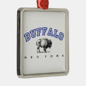 Buffalo, NY - Bison Metalen Ornament (Rechts)