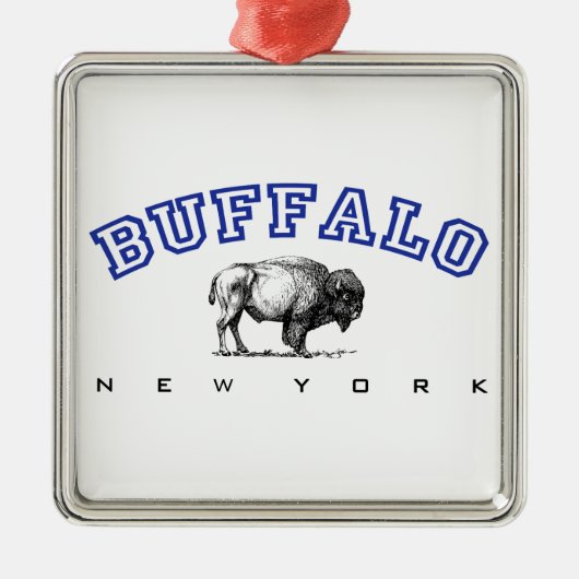 Buffalo, NY - Bison Metalen Ornament (Voorkant)