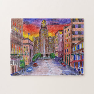 Buffalo NY City Hall Mary Kunz Goldman Art Legpuzzel