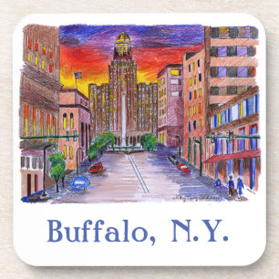 Buffalo NY City Hall Mary Kunz Goldman Bier Onderzetter