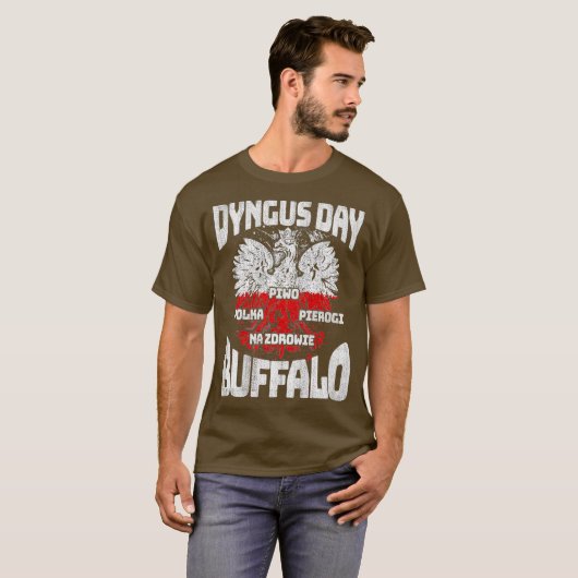 Buffalo NY Dyngus Day Piwo Pierogi Polka Music T-shirt (Voorkant volledig)