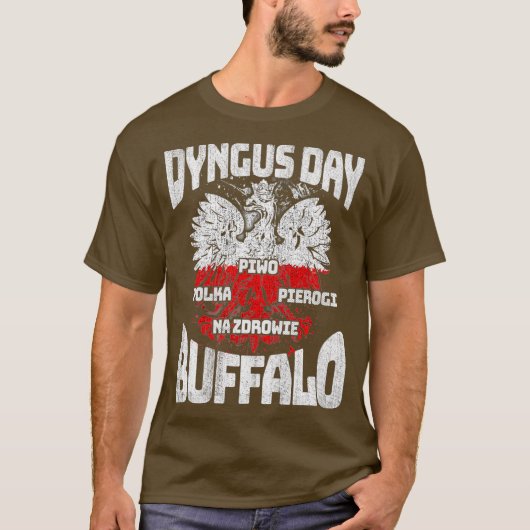 Buffalo NY Dyngus Day Piwo Pierogi Polka Music T-shirt (Voorkant)