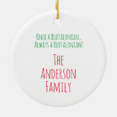 Buffalo NY Electric Tower - speciaal kerstfeest Keramisch Ornament (Achterkant)