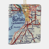 Buffalo NY  kaart Keramisch Ornament (Rechts)