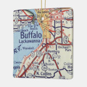 Buffalo NY  kaart Keramisch Ornament (Links)