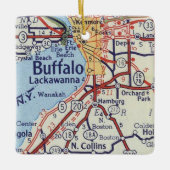 Buffalo NY  kaart Keramisch Ornament (Voorkant)