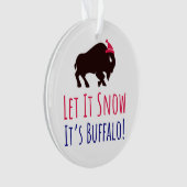 Buffalo NY laat het sneeuwkoken buffel 716 Kerstmi Ornament (voorkant)