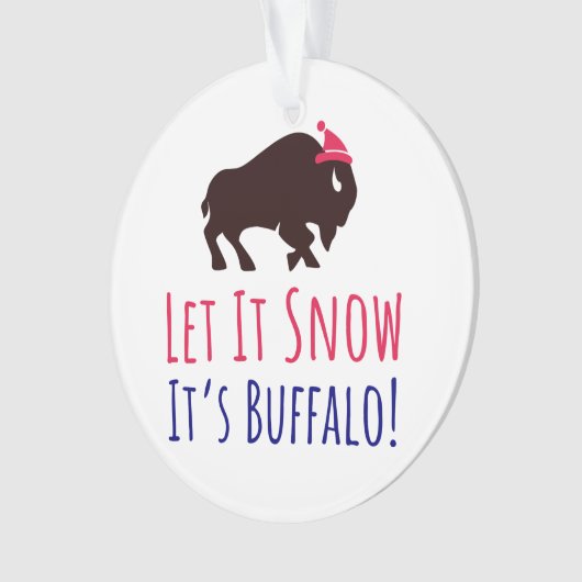 Buffalo NY laat het sneeuwkoken buffel 716 Kerstmi Ornament (voorkant)