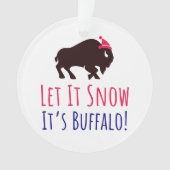 Buffalo NY laat het sneeuwkoken buffel 716 Kerstmi Ornament (voorkant)