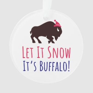 Buffalo NY laat het sneeuwkoken buffel 716 Kerstmi Ornament