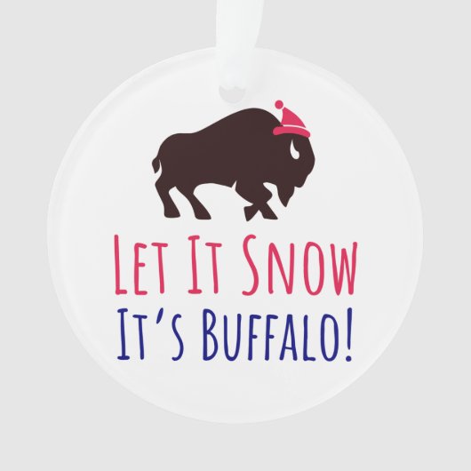 Buffalo NY laat het sneeuwkoken buffel 716 Kerstmi Ornament (voorkant)