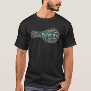 Buffalo Ny Landmark Kippenvleugel voor Mannen en V T-shirt