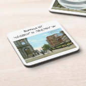 Buffalo NY Map Coördineert  stijl Bier Onderzetter (Linkerzijde)