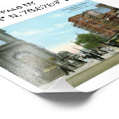 Buffalo NY Map Coördineert  stijl Foto Afdruk (Hoek)