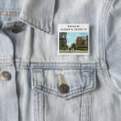 Buffalo NY Map Coördineert  stijl Vierkante Button 5,1 Cm (In situ)