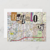 Buffalo NY Maps Collage briefkaart (Voorkant / Achterkant)