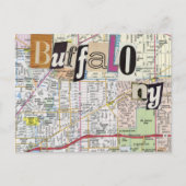 Buffalo NY Maps Collage briefkaart (Voorkant)