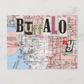 Buffalo NY Maps collage briefkaart (Voorkant)