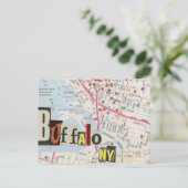 Buffalo NY Maps Collage briefkaart 36 (Staand voorkant)