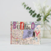 Buffalo NY Maps Collage briefkaart 38 (Staand voorkant)
