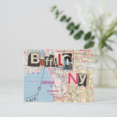 Buffalo NY Maps Collage briefkaart 39 (Staand voorkant)