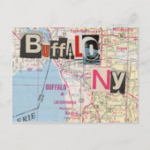 Buffalo NY Maps Collage briefkaart 39 (Voorkant)