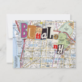 Buffalo NY Maps Collage briefkaart 40