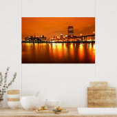 Buffalo NY, Nachtlucht Poster (Keuken)