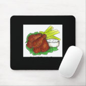 Buffalo Ny New York Hot Bbq Chicken Wings Celery  Muismat (Met muis)