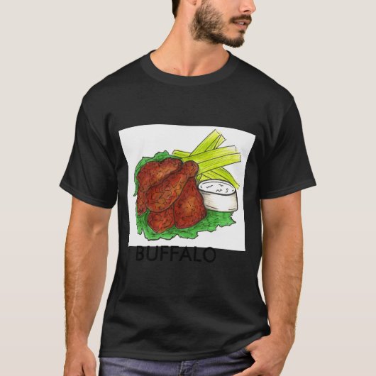 Buffalo Ny New York Hot Bbq Chicken Wings Celery _ T-shirt (Voorkant)