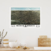 Buffalo, NY Panoramic Map - 1880 Poster (Keuken)