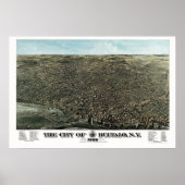 Buffalo, NY Panoramic Map - 1880 Poster (Voorkant)