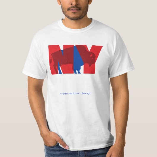 BUFFALO NY (rood) T-shirt (Voorkant)