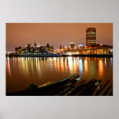 Buffalo, NY 's nachts Poster (Voorkant)