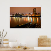 Buffalo, NY 's nachts Poster (Keuken)