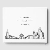 Buffalo NY Skyline Bruiloft Gastenboek (Achterkant)