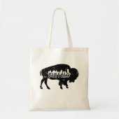 Buffalo NY Skyline vervormd Tote Bag (Voorkant)