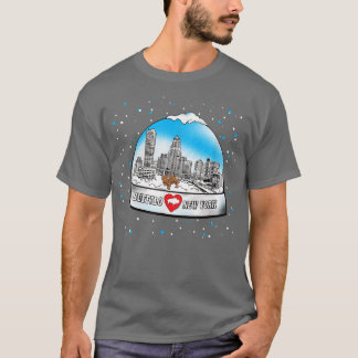 BUFFALO NY-sneeuw wereldbol 716 New York-liefde BF T-shirt