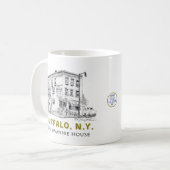 Buffalo NY Swannie Huis Schattige 716 Tavern Koffiemok (Voorkant links)