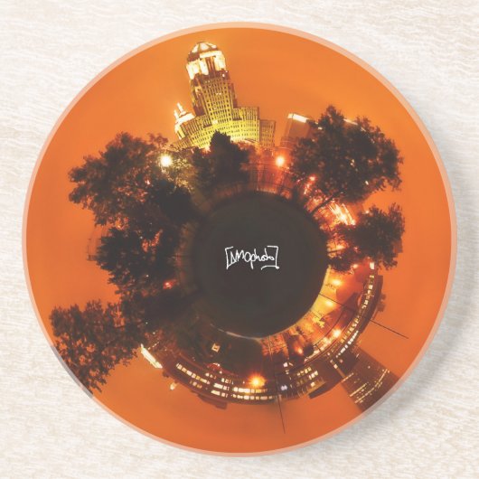 Buffalo, NY Zandsteen Onderzetter (Voorkant)