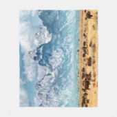 Buffalo onder het Grand Teton-gebergte Fleece Deken (Voorkant)