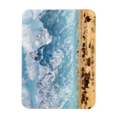 Buffalo onder het Grand Teton-gebergte Magneet (Verticaal)