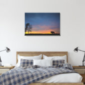 Buffalo op Sunset in Elk Island National Park Canvas Afdruk (Insitu (Slaapkamer))