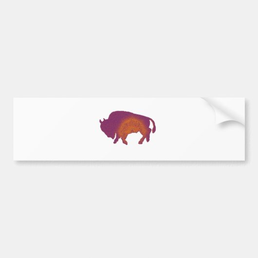 Buffalo Paars Bumpersticker (Voorkant)