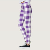 Buffalo Paars en wit patroon Leggings (Links)