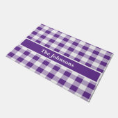 Buffalo Paarse en witte vinken aanpassen Deurmat (Schuin)