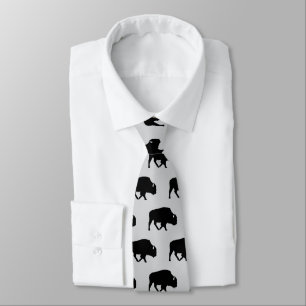 Buffalo patroon silhouet rustiek stropdas