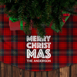 Buffalo Patroon Vrolijk Kerstmis Familienaam Custo Kerstboom Rok