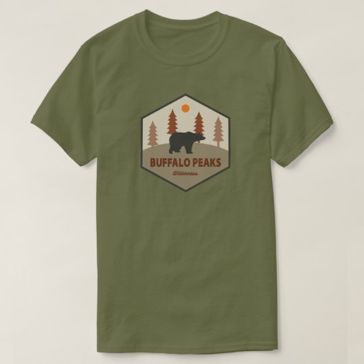 Buffalo Peaks Wilderness Colorado Beer T-shirt (Design voorkant)